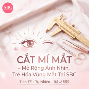 Phẫu thuật cắt mí mắt trẻ hóa vùng mắt tại Viện thẩm mỹ SBC.