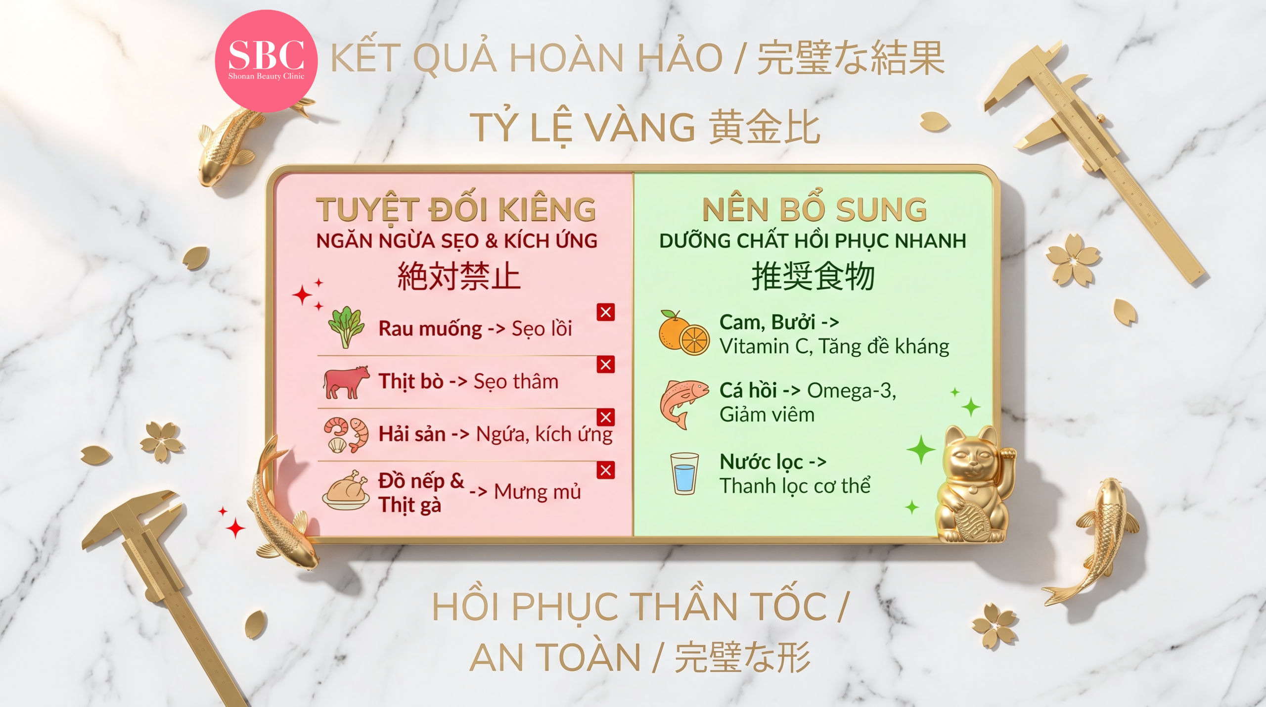 Cẩm nang hậu phẫu: Thực phẩm nên bổ sung và tuyệt đối kiêng cử giúp dáng mũi nhanh lành, ngăn ngừa sẹo và kích ứng tối đa.