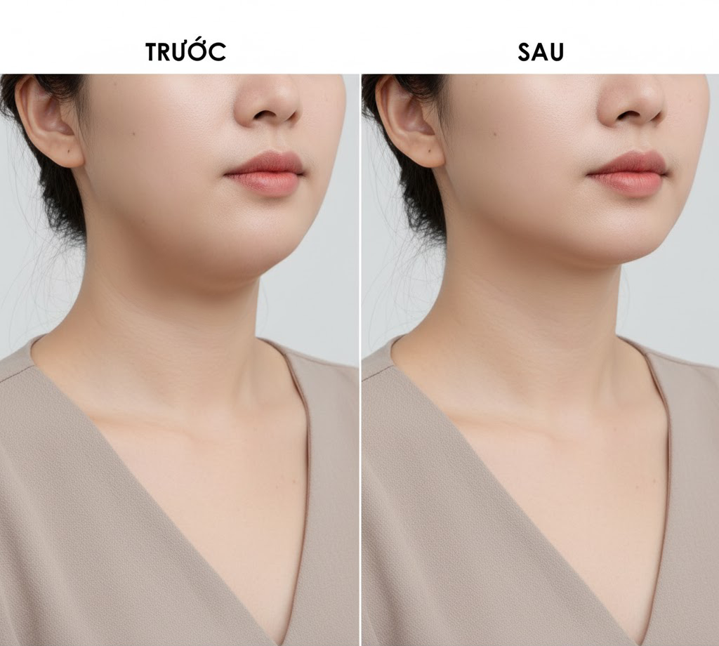 Kết quả hút mỡ nọng cằm bằng gây tê tại chỗ tại Viện thẩm mỹ SBC