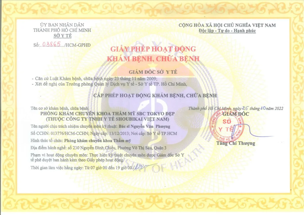 Giấy phép hoạt động khám chữa bệnh được cấp phép