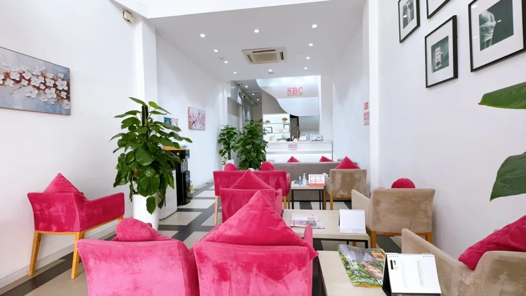 Cơ sở vật chất Viện thẩm mỹ SBC sang trọng chuẩn y khoa Nhật