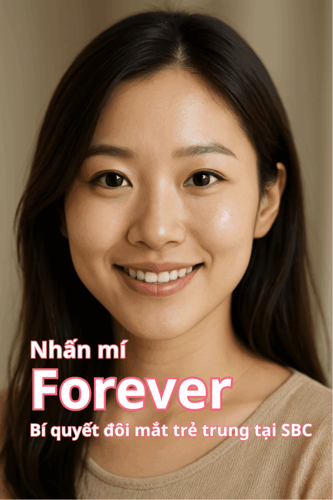Nhấn mí Forever - Bí quyết đôi mắt trẻ trung tại SBC 1 Đôi mắt hai mí rõ nét sau nhấn mí Forever tại SBC
