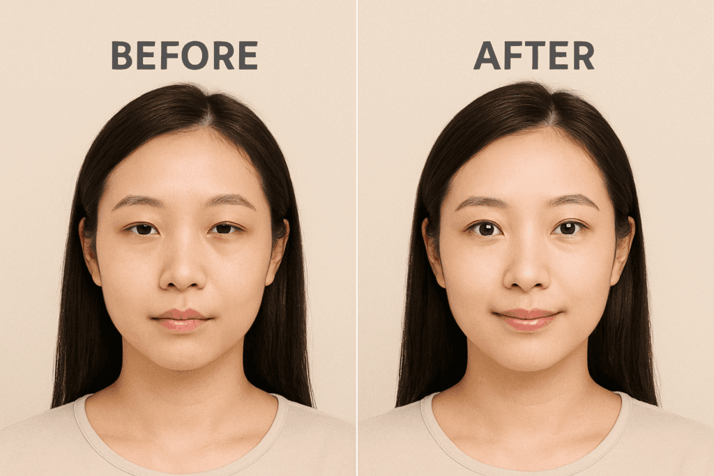 Nhấn mí Forever - Bí quyết đôi mắt trẻ trung tại SBC 8 Kết quả nhấn mí Forever: Trước và sau đôi mắt trẻ trung