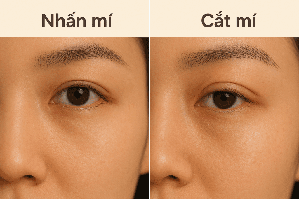 Nhấn mí Forever - Bí quyết đôi mắt trẻ trung tại SBC 5 So sánh độ sưng và tự nhiên giữa nhấn mí Forever và cắt mí