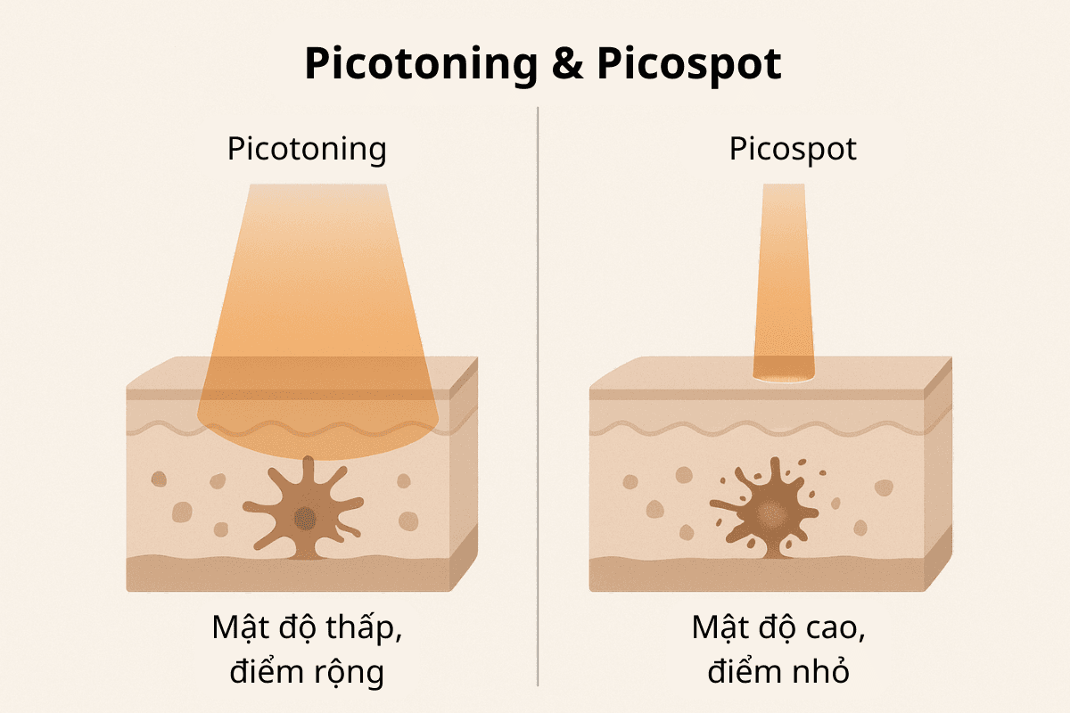 Picotoning và Picospot khác nhau như thế nào? 2 So Sánh Cơ Chế Tác Động của Picotoning và Picospot