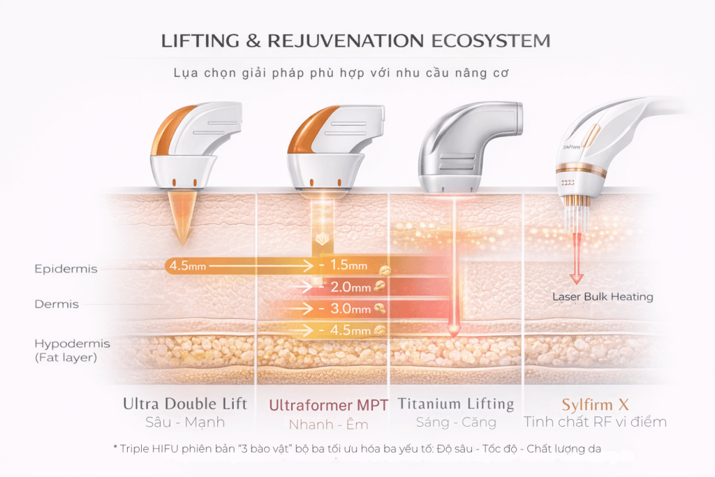 Ảnh minh hoạ: So sánh các công nghệ với nhau