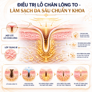 Điều trị lỗ chân lông to - Làm sạch da sâu chuẩn y khoa