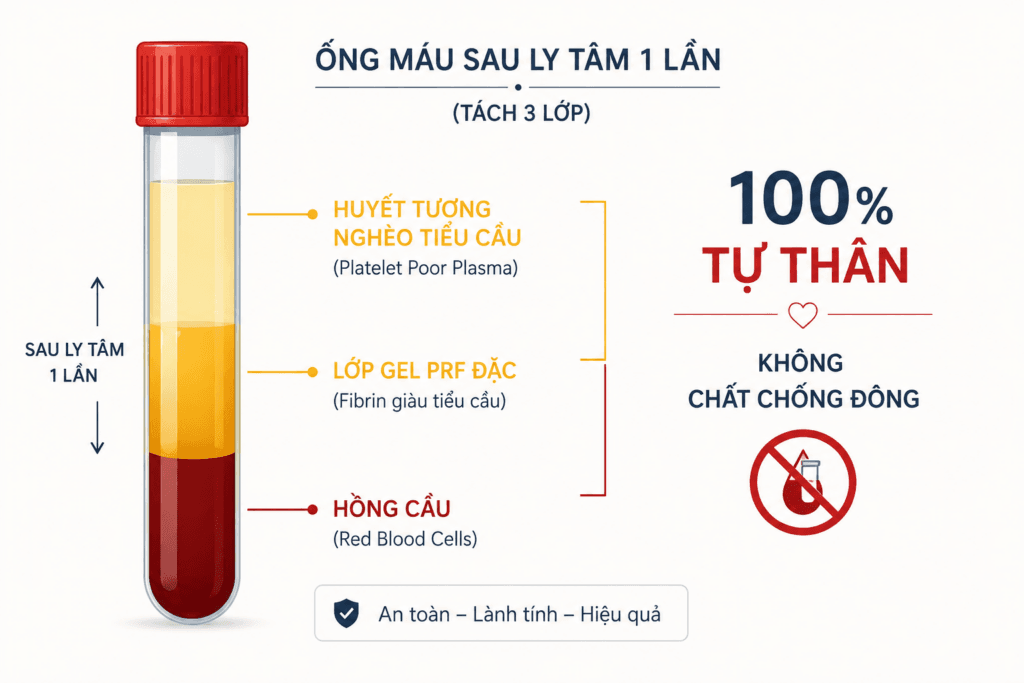 PRF Là Gì? Đột Phá Sợi Huyết Trẻ Hóa Da Tự Thân | SBC 2 Sợi huyết giàu tiểu cầu PRF được chiết tách hoàn toàn tự nhiên, không chứa chất chống đông máu.