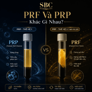 So sánh trực quan PRP dạng lỏng và PRF dạng gel Fibrin sau ly tâm tại SBC