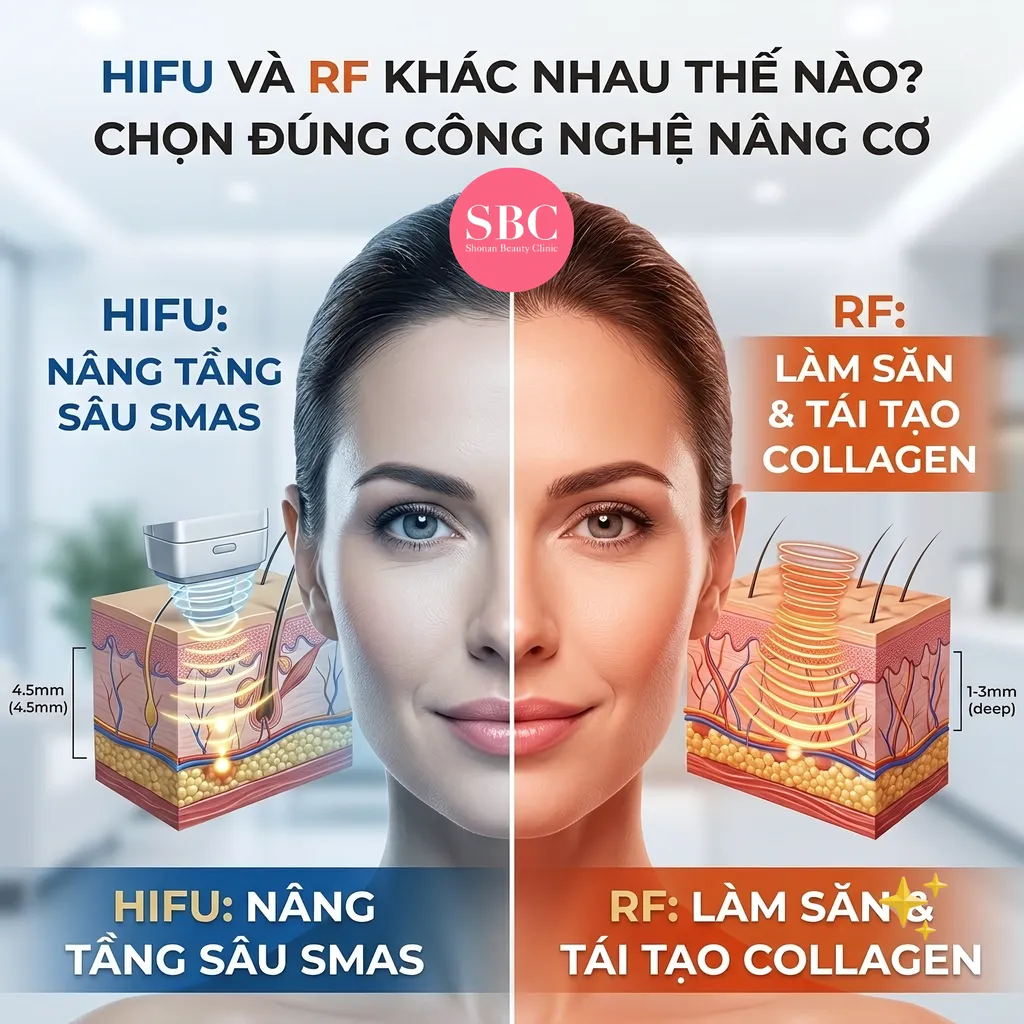 HIFU Và RF Khác Nhau Thế Nào? Chọn Đúng Công Nghệ Nâng Cơ 1 HIFU và RF khác nhau thế nào?