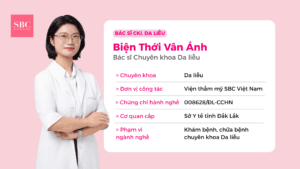 Profile của Bác sĩ CKI. Da liễu Biện Thới Vân Ánh