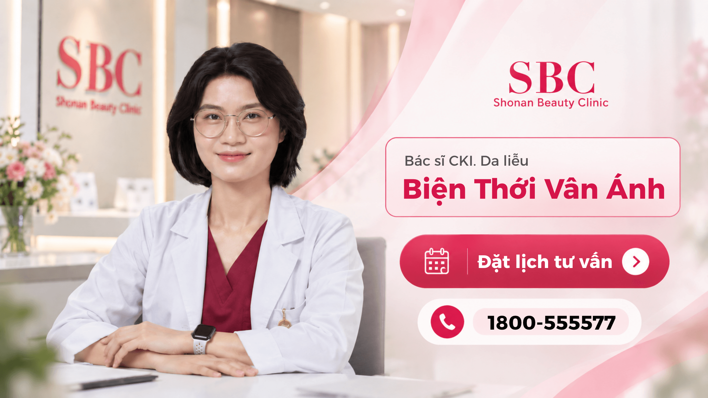 Bác sĩ Biện Thới Vân Ánh - Bác sĩ Da liễu CKI tại Viện thẩm mỹ SBC 5 Đăng ký thăm khám cùng bác sĩ CKI Biện Thới Vân Ánh